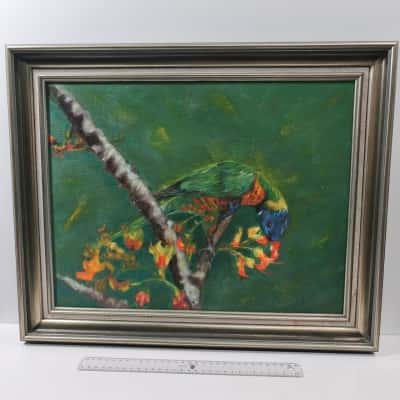 Artwork Framed Oil Painting Australiana Flora Signed Edith Moore 