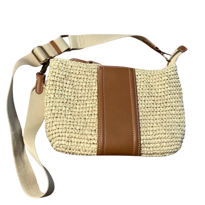 Witchery small Beachy cross body bag Brown / Cream 