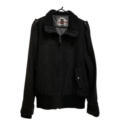 Sting Mens  Size XL Front Zipper Jacket Black  