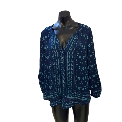 Just Jeans Womens  Size 16 Blouse Blue / Pattern 