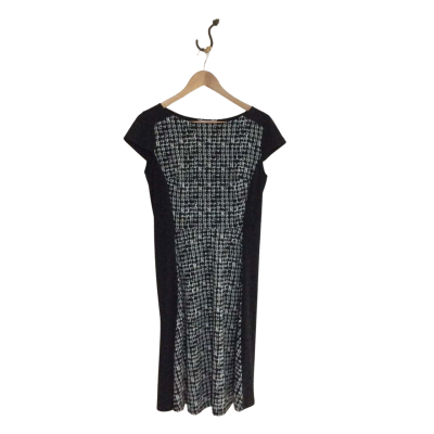 Noni B Women's Size 8 Short Sleeve Dress Black  / White 