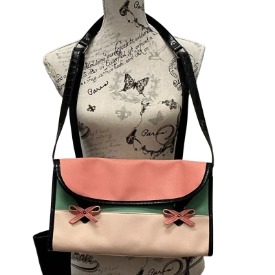 Spencer & Rutherford Womens Backpack Black  / Green / Pink  