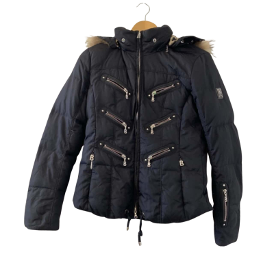 Bogner Women's Mila-D Down Hooded Ski Jacket Black Size S/M 