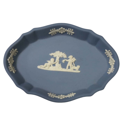 Wedgwood Jasperware Blue & White Trinket Dish
