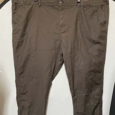  Mens D.B.K Size 58”/147cm Brown Bigmen Elastic Waist Pants