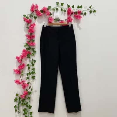 Basque Womens  Size 8 Straight Leg Pants Black  