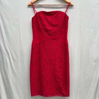 BNWT TARGET Red Strapless Lace Dress Size 12