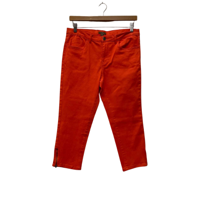 Katies Womens  Size 12 Cropped Pants Orange 