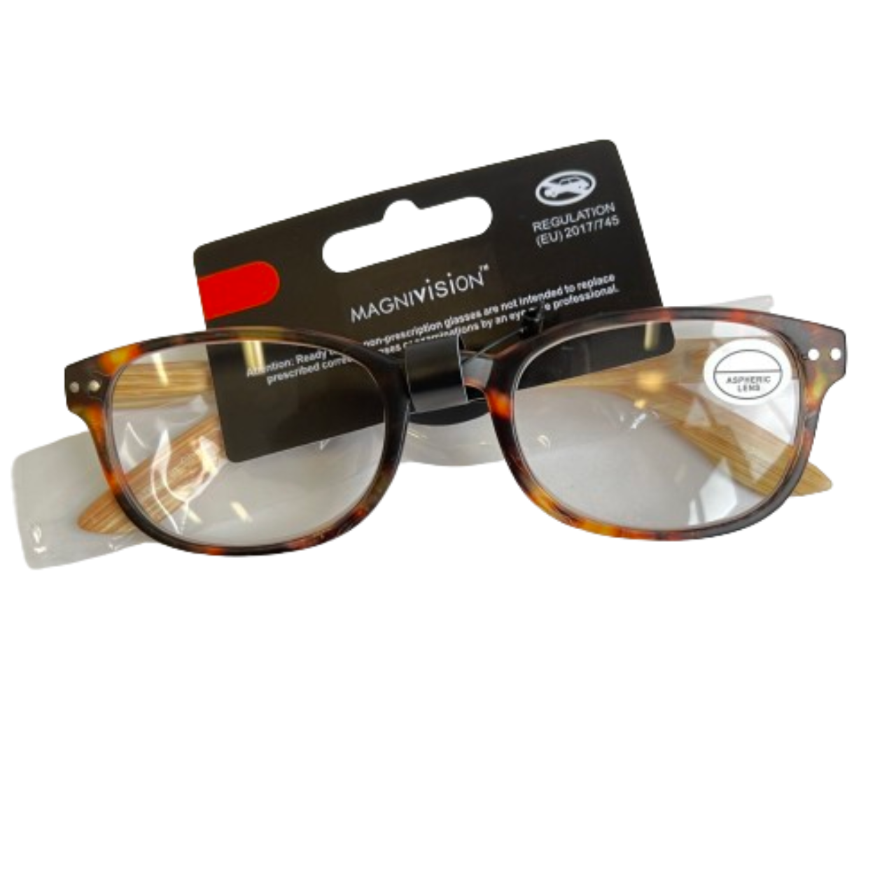 New MagniVision Unisex Reading Glasses +2.5 Opal Turtle Shell Frame #293