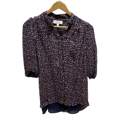 Witchery Womens  Size 10 Navy Blue Floral Top