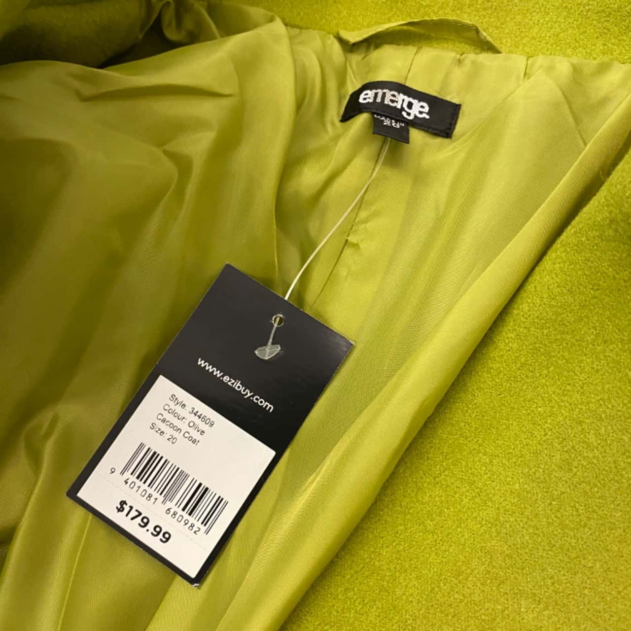 Emerge Womens Size 20 Green Coat(s) - New With Tags | Salvos Stores