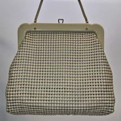 Glomesh Cream Clutch Bag