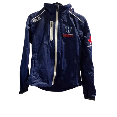 BLK Womens  Size 10 Navy Blue Full Zip Wet Weather Jacket  Melbourne Rebels 