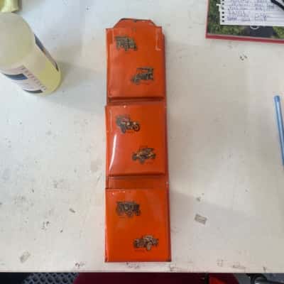 Tin letter holder - orange 
