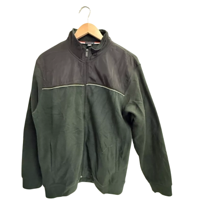 Tommy Hilfiger Mens  Size XL Front Zipper Black  / Green 