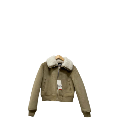 Zara Womens  Size S Bomber Jacket Beige / Cream 