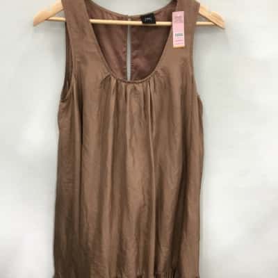 Husk Women's Size M Casual Dress Brown 