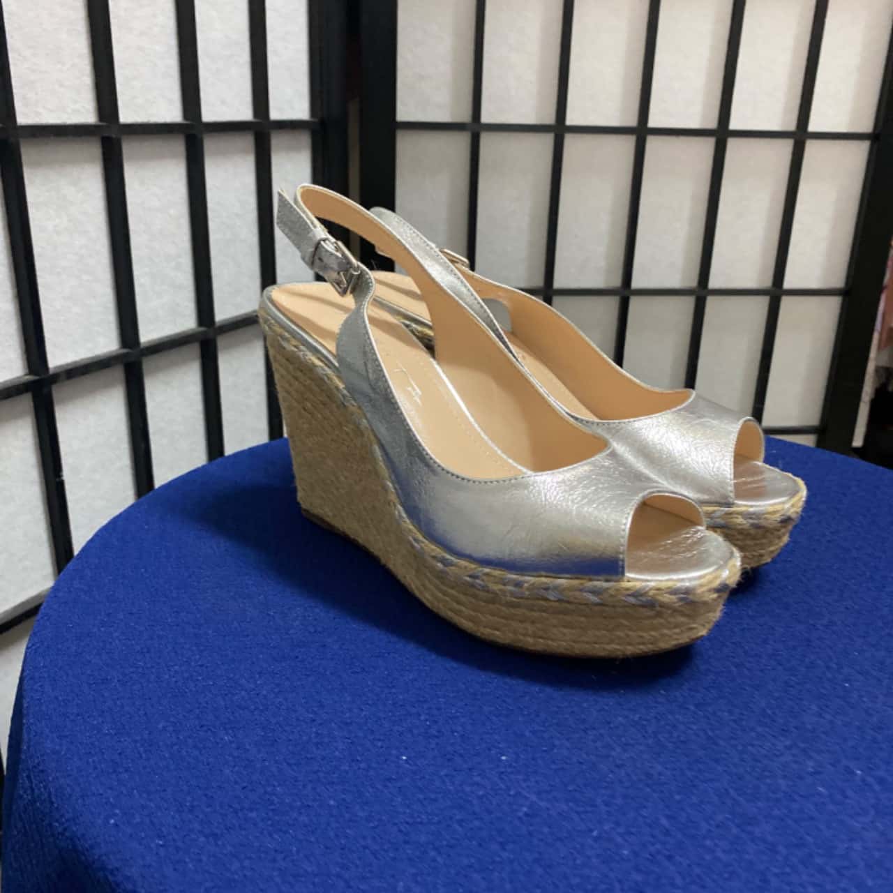Tabita Silver Wedge Heels Ladies Size 6