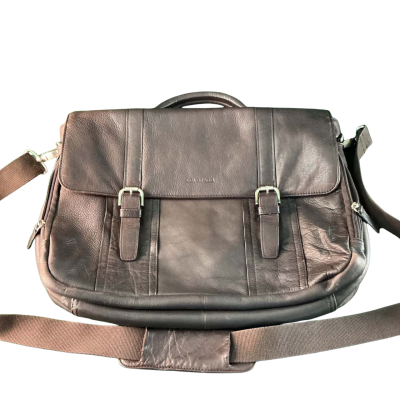 Colorado Womens Messenger Leather Bag Dark Brown 