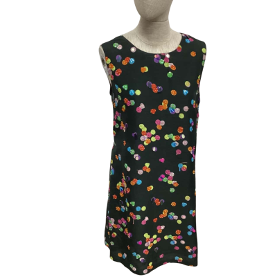 Gorman Womens  Size 10 Shift Dress Black  / Multicoloured 