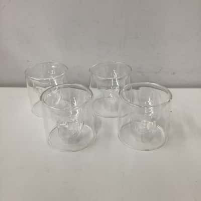 skull shot small drink glassware x4 