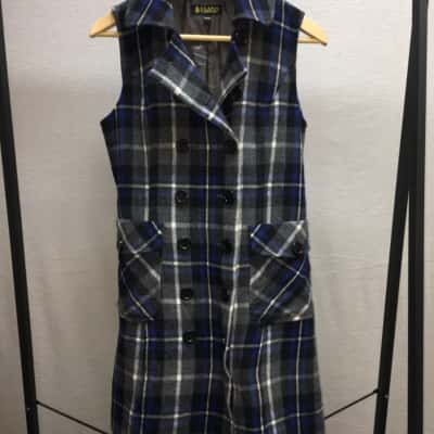  E.Land Womens  Size 170/92A Mini Dress Black  / Blue / White 