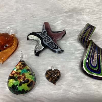  Womens Murano style Lampwork Pendants