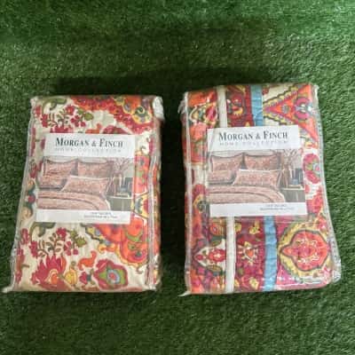 Morgan & Finch Ameer Rust Pillowsham x 2 Packets (New)