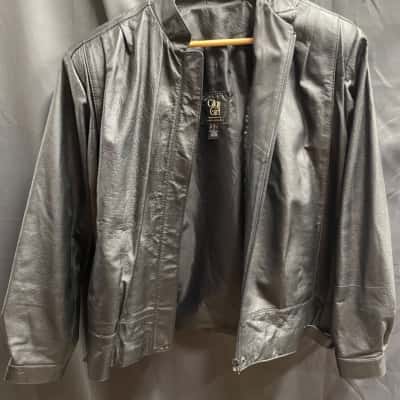 City Girls Womens Size 16 Leather & Suede Black Jacket