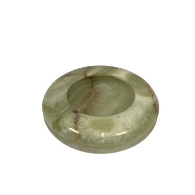 Mid Century Green Onyx Stone Bowl