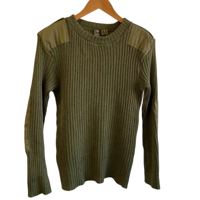  “Westerman 1988”- woollen Men’s Jumper - Size M / S Green 