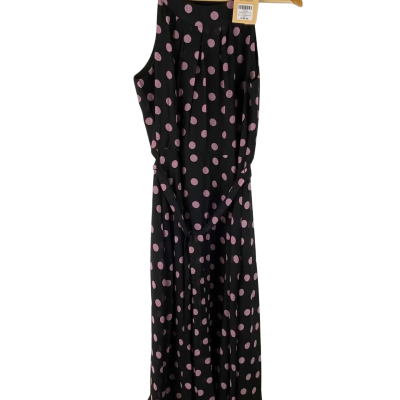 Liz Jordan Limited Edition Tie Waist Dress – Black Polka Dot (Size 10)