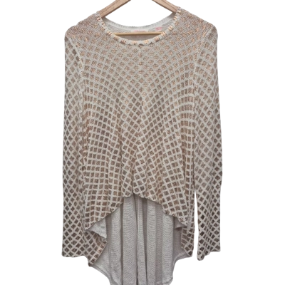 Sass & Bide - Palais Grande Linen Oversized High Low Print Jumper Top - Size XS