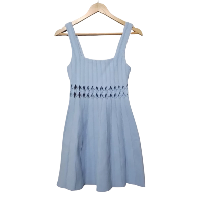 AJE Women's Size S Blue Sleeveless Mini Dress 