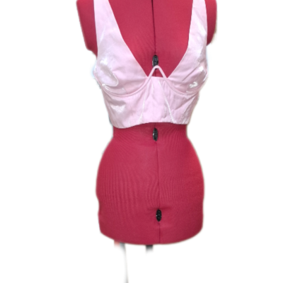 RUNAWAY Womens  Size 8 Shoestring Strap Top Pink  