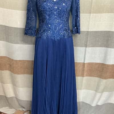 JJ's House Womens  Size 10 Bridesmaid Dress Navy Blue 