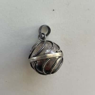 Silver Ball Bell Pendant