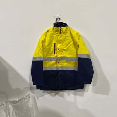 Hard Yakka 4in1 Drill Jacket Mens  Size XXXL Blue / Silver / Yellow RRP$99.95