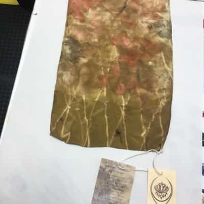 Lalita Lotus Silk Crepe Olive Leaf Scarf - BNWT - RRP$89