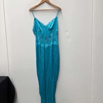 Dazie Womens  Size 12 Maxi Dress Blue 