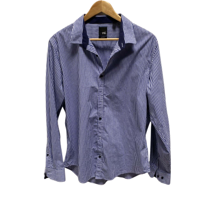Yd. Mens  Size XL Blue / White Business Shirt