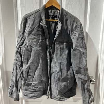 Black Rivet Mens Leather Jacket