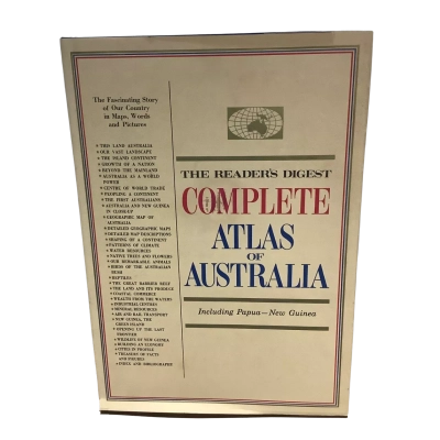 Vintage 1968 Readers Digest Complete Atlas of Australia Including Papua New Guinea LARGE BOOK 40 x 28 cm 
