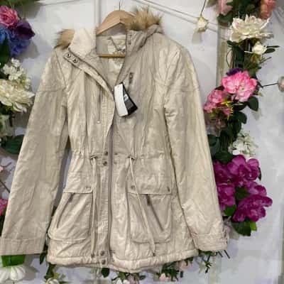 Forever New Womens  Size 10 Parka Cream 