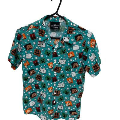 Minecraft Kids  Size 12 Top  Green / Multicoloured / Pattern 