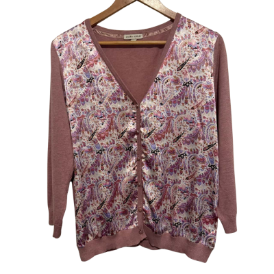 Laura Ashley.  Silk and Cotton Cardigan.   Size L 