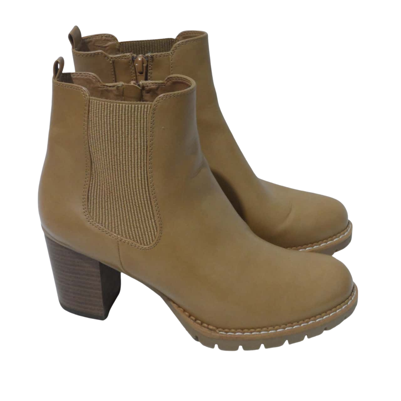 Novo "Krystle" ElasticSide Zip Up Ankle Boots Size 40 Brown (s)