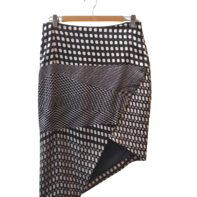 LIFE with BIRD Womens  Size 2 Asymmetrical Hemline Skirt Polka Dot 