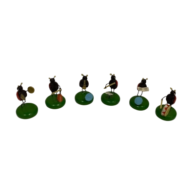 Vintage Minature German Erzgebirge Ladybug Wooden Minatures