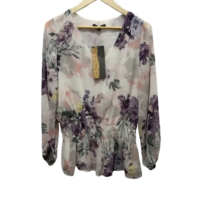 Liz Jordan Womens  Size 14 Long Sleeve Top Multicoloured 